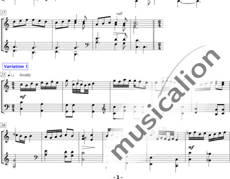 Gutteridge, Leslie: Variations on a Simple Theme - Klavier:1