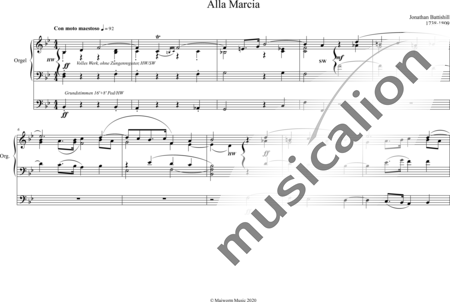 Battishill, Jonathan: Alla Marcia - Orgel>mPed:0