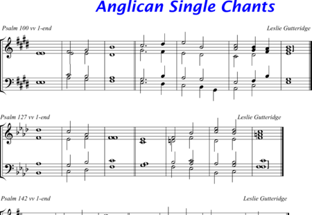 Gutteridge, Leslie: Anglican Single Chants - Coro>SATB:0