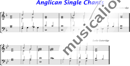 Gutteridge, Leslie: Anglican Single Chants - Coro>SATB:2