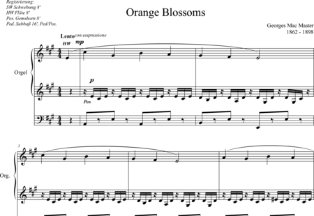 Mac- Master, Georges: Orange Blossoms - Orgel>mPed:0