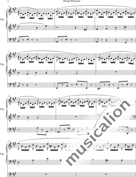 Mac- Master, Georges: Orange Blossoms - Orgel>mPed:2