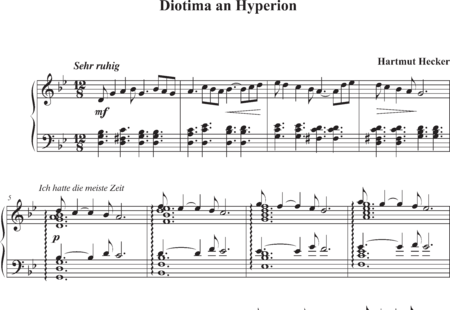 Hecker, Hartmut: Dotima an Hyperion - Klavier:0