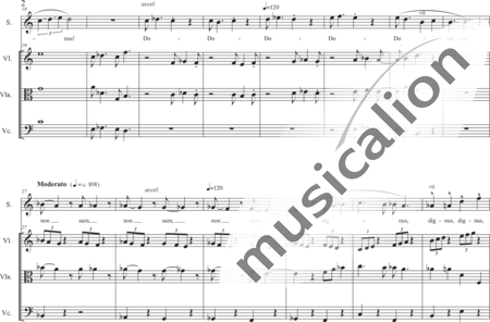 Schäfer, Martina: Dominus, non sum dignus 3 (Lord, I am not Worthy) - Solo>sop+[Vln+Vla+Vlc]:1