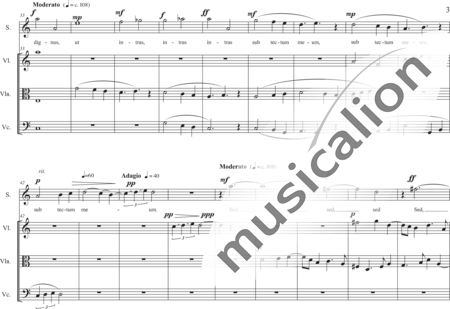 Schäfer, Martina: Dominus, non sum dignus 3 (Lord, I am not Worthy) - Solo>sop+[Vln+Vla+Vlc]:2