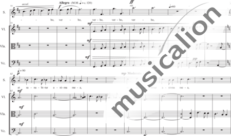 Schäfer, Martina: Dominus, non sum dignus 3 (Lord, I am not Worthy) - Solo>sop+[Vln+Vla+Vlc]:4