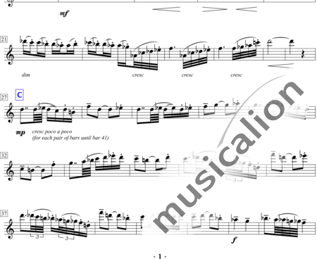 Gutteridge, Leslie: Evocation - Flöte:1