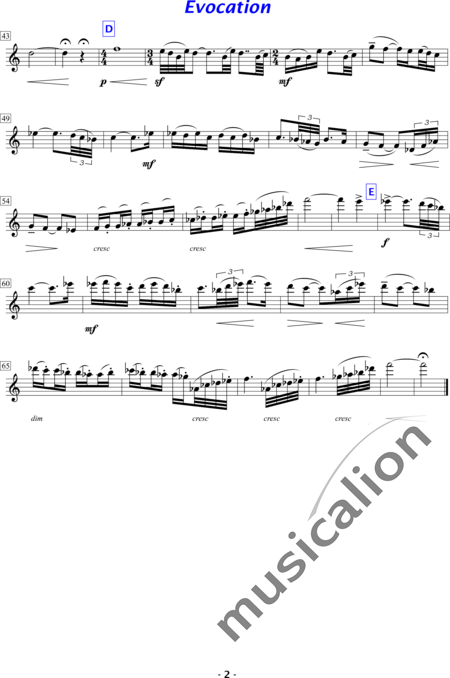 Gutteridge, Leslie: Evocation - Flöte:2