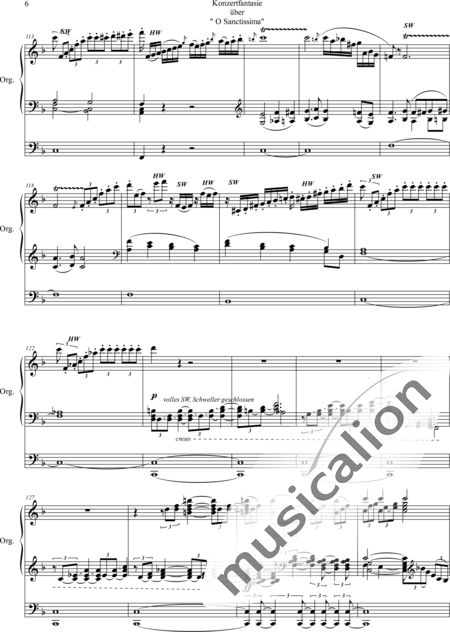 Lux, Friedrich: Konzertfantasie über "O sanctissima" (O, du fröhliche) - Orgel>mPed:6