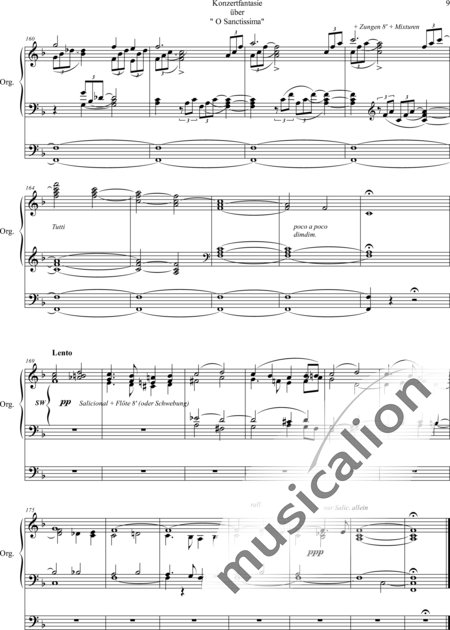 Lux, Friedrich: Konzertfantasie über "O sanctissima" (O, du fröhliche) - Orgel>mPed:9