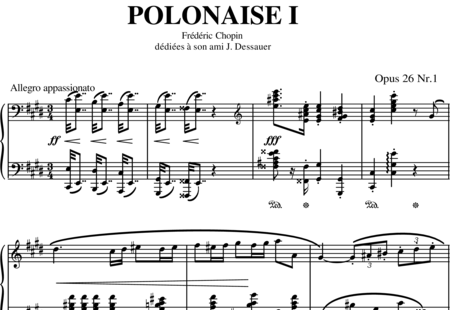 Chopin, Frederic: Polonaise in C# Minor, Op. 26/1 - Piano:0