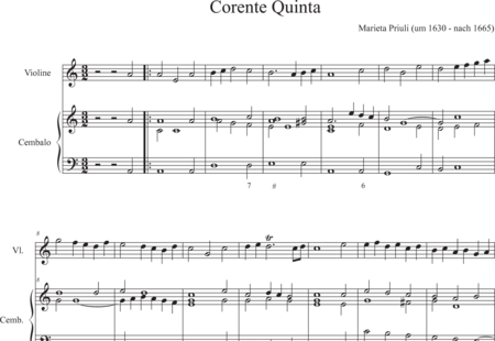 Priuli, Marieta Morosina: Corente Quinta - Violine+Cembalo:0