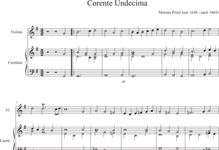 Priuli, Marieta Morosina: Corente Undecima - Violine+Cembalo:0