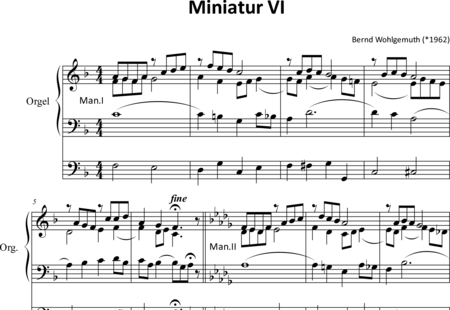 Wohlgemuth, Bernd: Miniature VI - Órgano>cPed:0