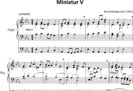 Wohlgemuth, Bernd: Miniature V - Organ>wped:0
