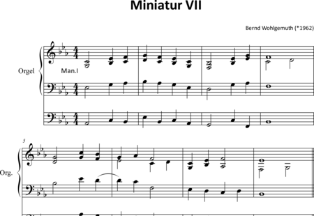 Wohlgemuth, Bernd: Miniature VII - Órgano>cPed:0