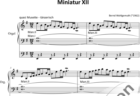 Wohlgemuth, Bernd: Miniature XII - Organ>wped:0