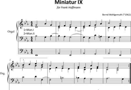 Wohlgemuth, Bernd: Miniature IX - Organ>wped:0