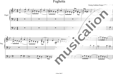 Sorge, Georg Andreas: Fughetta - Órgano>cPed:0