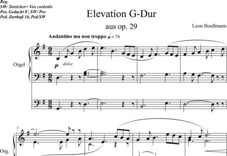 Boëllmann, Léon
: Elevation E Minor - Órgano>cPed:0