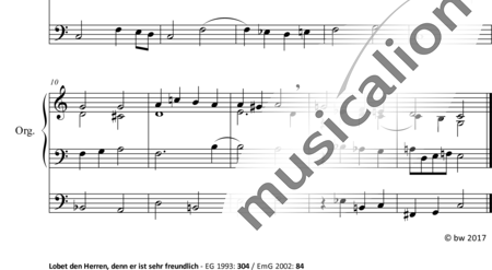 Crüger, Johann: Lobet den Herren alle, die ihn Ehren ((Praise the Lord, all who honour him) - Organ>wped:1