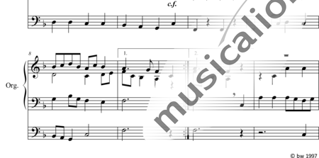 Anónimo, desconocido: I know a realm where Jesus dwells, Part 3: Fugato - Órgano>cPed:1