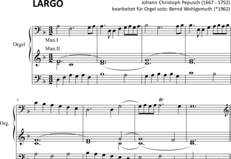 Pepusch, John Christoph: Largo - Orgel>mPed:0