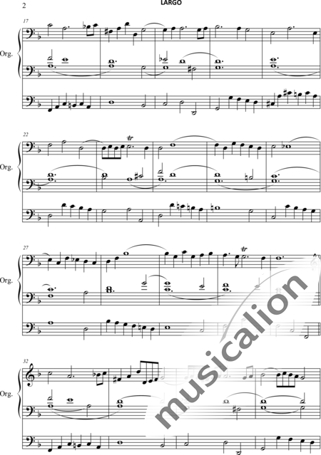 Pepusch, John Christoph: Largo - Orgel>mPed:2