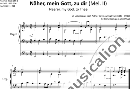 Anonymus, Unknown: Näher, mein Gott zu dir (Mel. II) - Nearer, my God, to Thee - Organ>wped:0