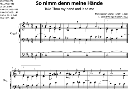 Silcher, Friedrich: Take Thou my hand and lead me - Organ>wped:0