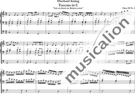 Arning, Eberhard: Toccata in C - Orgel>mPed:0