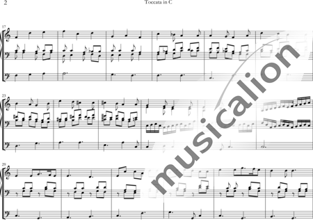 Arning, Eberhard: Toccata in C - Orgel>mPed:1