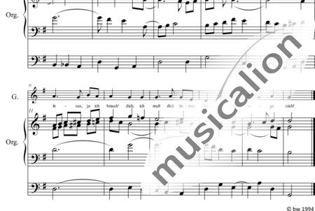 Lowry, Robert: Ich brauch' dich allezeit (2) - Solo>X+Orgel>mPed:1