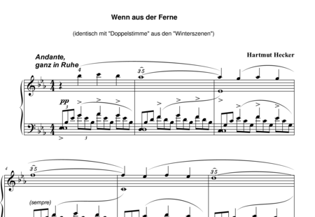 Hecker, Hartmut: If from a distance - Piano:0