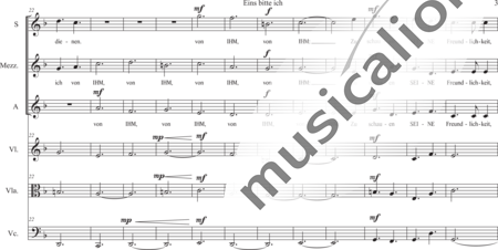 Schäfer, Martina: Psalm 27 (One thing that I desire is that I may dwell in the house of the Lord) - Choir>SSA+[Vln+Vla+Vlc]:2