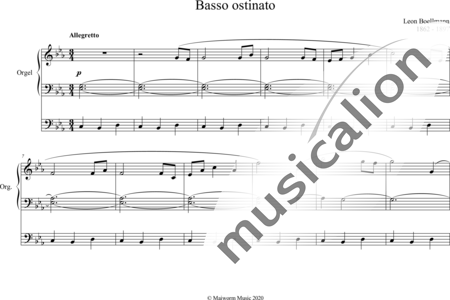 Boëllmann, Léon: Basso Ostinato c-moll - Orgel>mPed:0