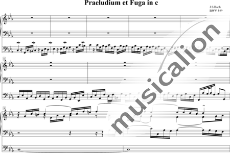 Bach, Johann Sebastian: Präludium und Fuga in c-moll - Orgel:0