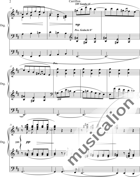Brewer, Alfred Herbert: Carillon - Órgano>cPed:2