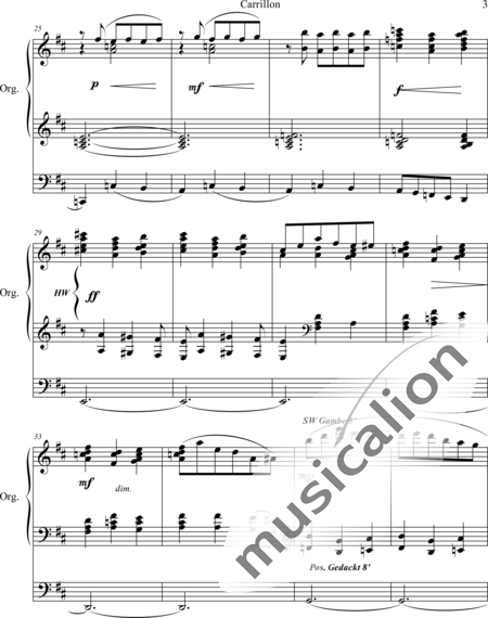 Brewer, Alfred Herbert: Carillon - Órgano>cPed:3