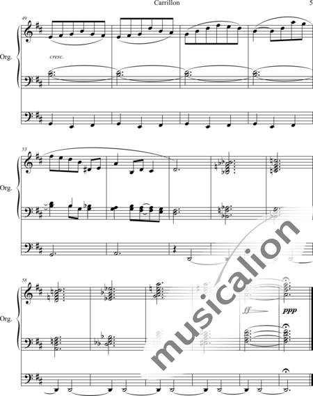 Brewer, Alfred Herbert: Carillon - Órgano>cPed:5