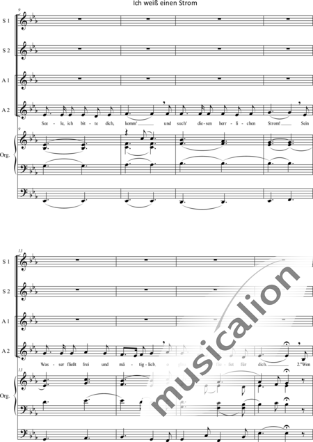 Hull, Asa: Ich weiß einen Strom - Chor>SSAA+Orgel>mPed:2