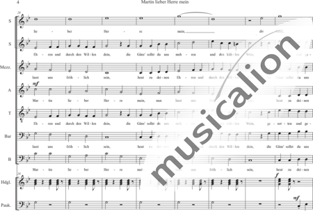 Anonymus, Unknown: Martin my dear Sir - Solo>sop+Choir>SSATTB+[Gs+Tmp]:3
