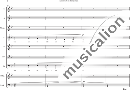 Anonymus, Unknown: Martin my dear Sir - Solo>sop+Choir>SSATTB+[Gs+Tmp]:5