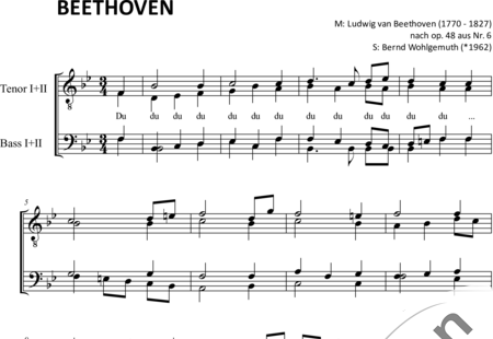 Beethoven, Ludwig van: BEETHOVEN - Coro>TTBB:0