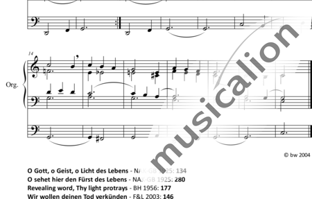 Bortniansky, Dmitri Stepanowitch: Ich bete an die Macht der Liebe (1) - Orgel>mPed:1