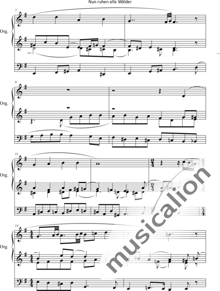 Isaac, Heinrich: Nun ruhen alle Wälder (Mel. I) (2) - Orgel>mPed:2