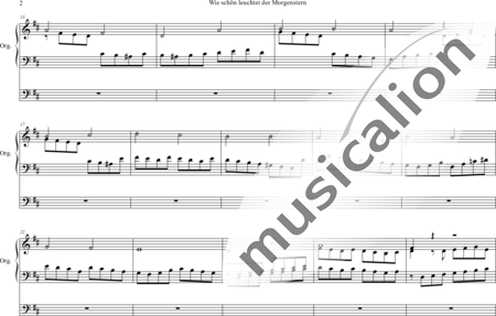 Kuntze, Karl: WIe schön leuchtet der Morgenstern - Orgel>mPed:1