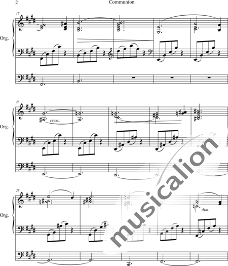 Saint-Saëns, Camille: Communion E-Dur - Orgel>mPed:2