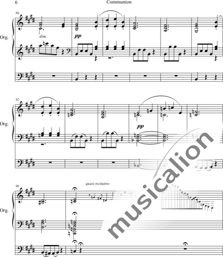 Saint-Saëns, Camille: Communion E-Dur - Orgel>mPed:6