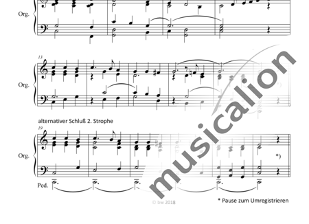 Vulpius, Melchior: Gelobt sei Gott im höchsten Thron (1) - Orgel>mPed:1